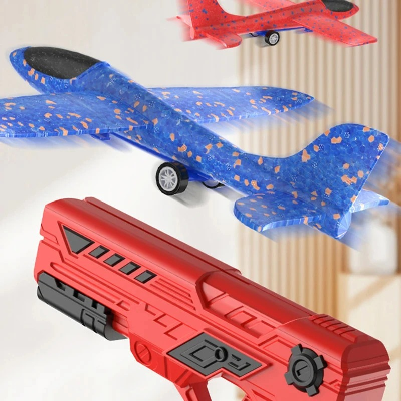Kids Foam Ejection Aircraft Toy for Outdoor Park Play