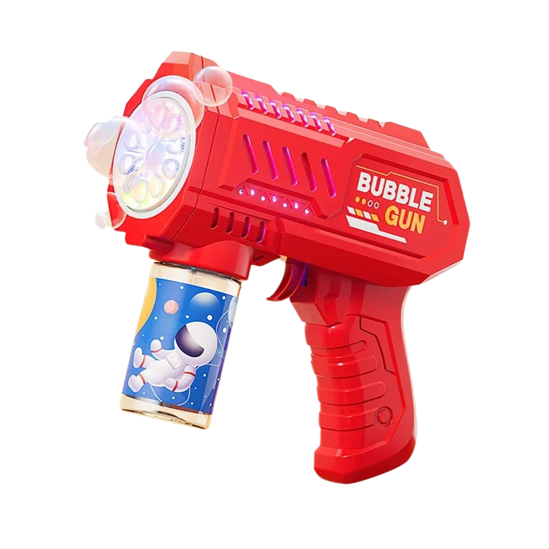 Automatic Bubble Gun with Built-In Water Bottle
