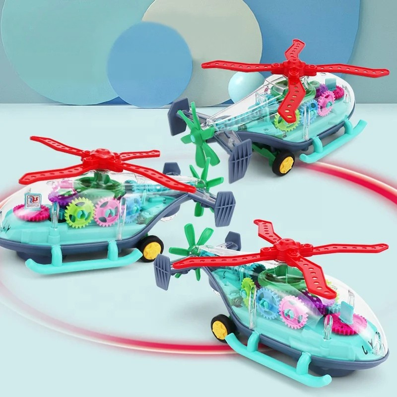 Cartoon Press Gear Pull-Back Transparent Toy - main product image