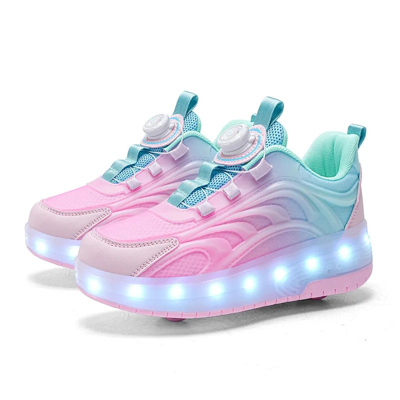 Luminous Running Shoes with Light-Up Wheels