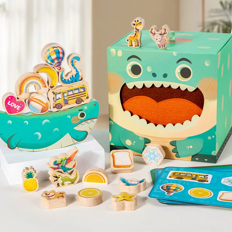 Montessori 3-in-1 Stacking, Feeding, and Matching Game