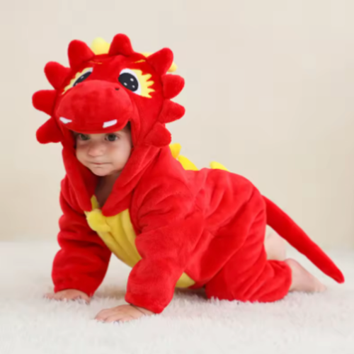 Cartoon Animal Sleep Jumpsuit in Soft Cotton for Cosy Nights - main product image
