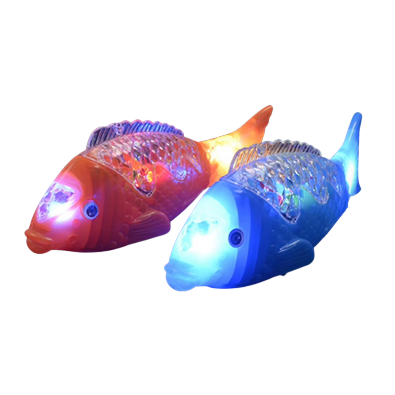 Simulated Swimming Fish Toy with Lights and Music