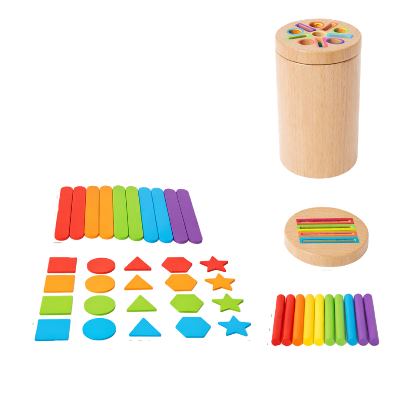 3-in-1 Wooden Montessori Sensory Matching Game for Kids - main product image