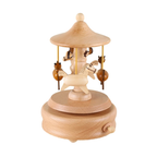 Hand-Crank Rotatable Wooden Music Box Ornament - main product image