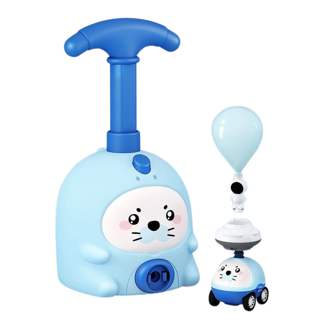 Balloon-Powered Car Set with Cute Astronaut