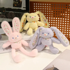 Plush Bag Pendant Keychain with Pull-Up Ears for Stress Relief