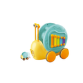 Musical Pull-Along Snail Toy for Early Learning Play - main product image