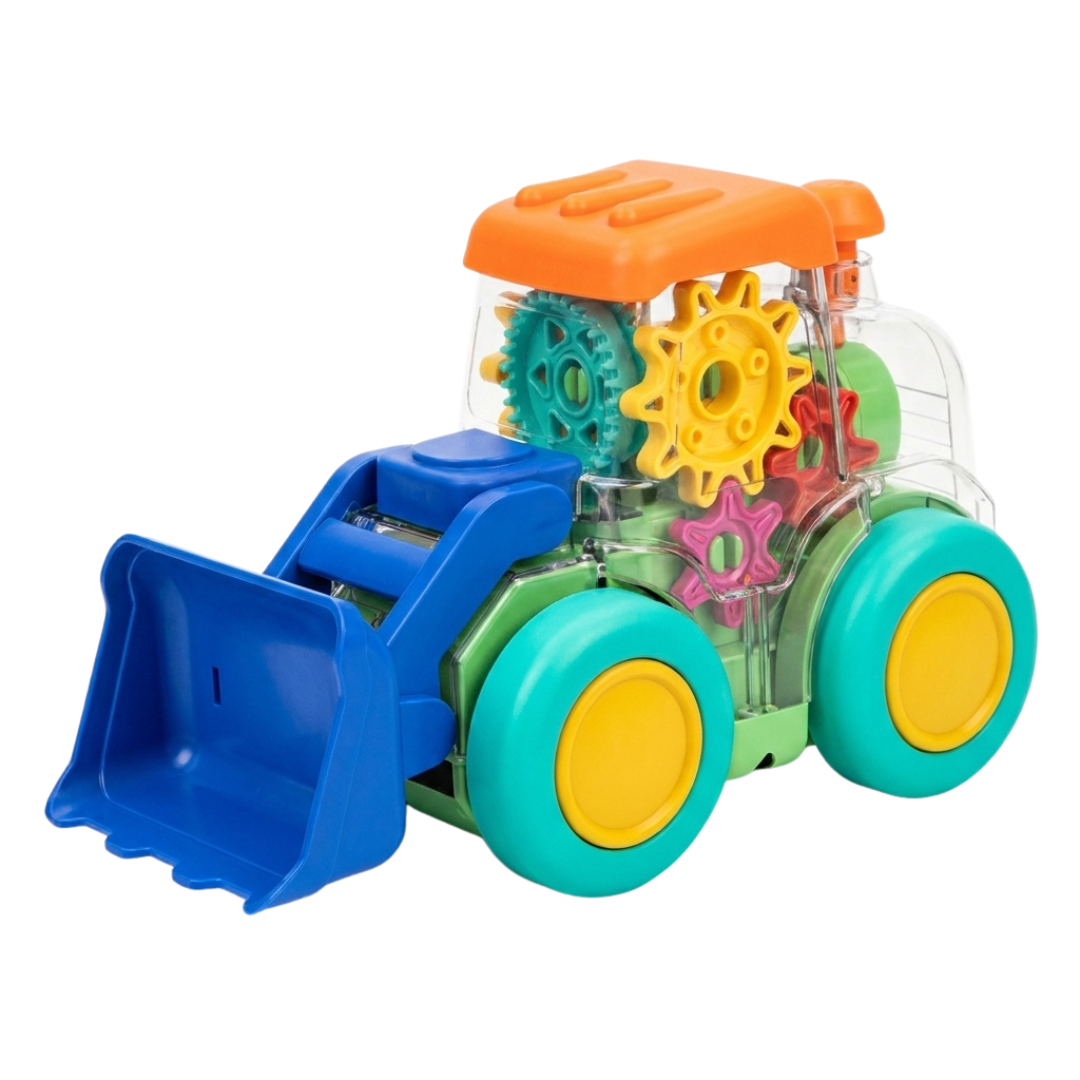 Transparent Gear Construction Truck with Lights and Music Fun - main product image