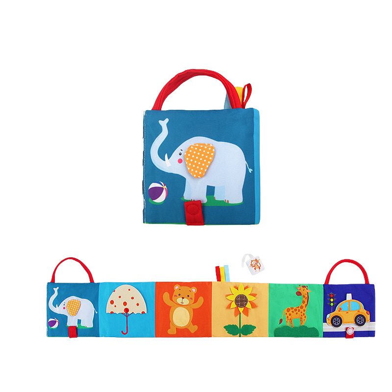 Fold-Out Fabric Book for Tummy Time - main product image