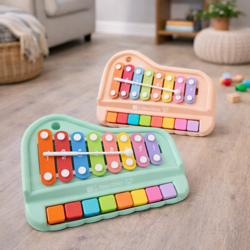 2-in-1 Xylophone Piano for Early Learning