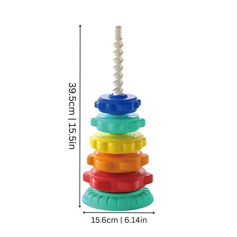 Rainbow Spinning Tower Toy