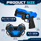 2-Player Infrared Laser Tag Set with 2 Blasters & 2 Wearable Targets