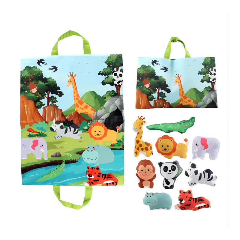Plush Vehicle Set for Toddlers' Imaginative Play