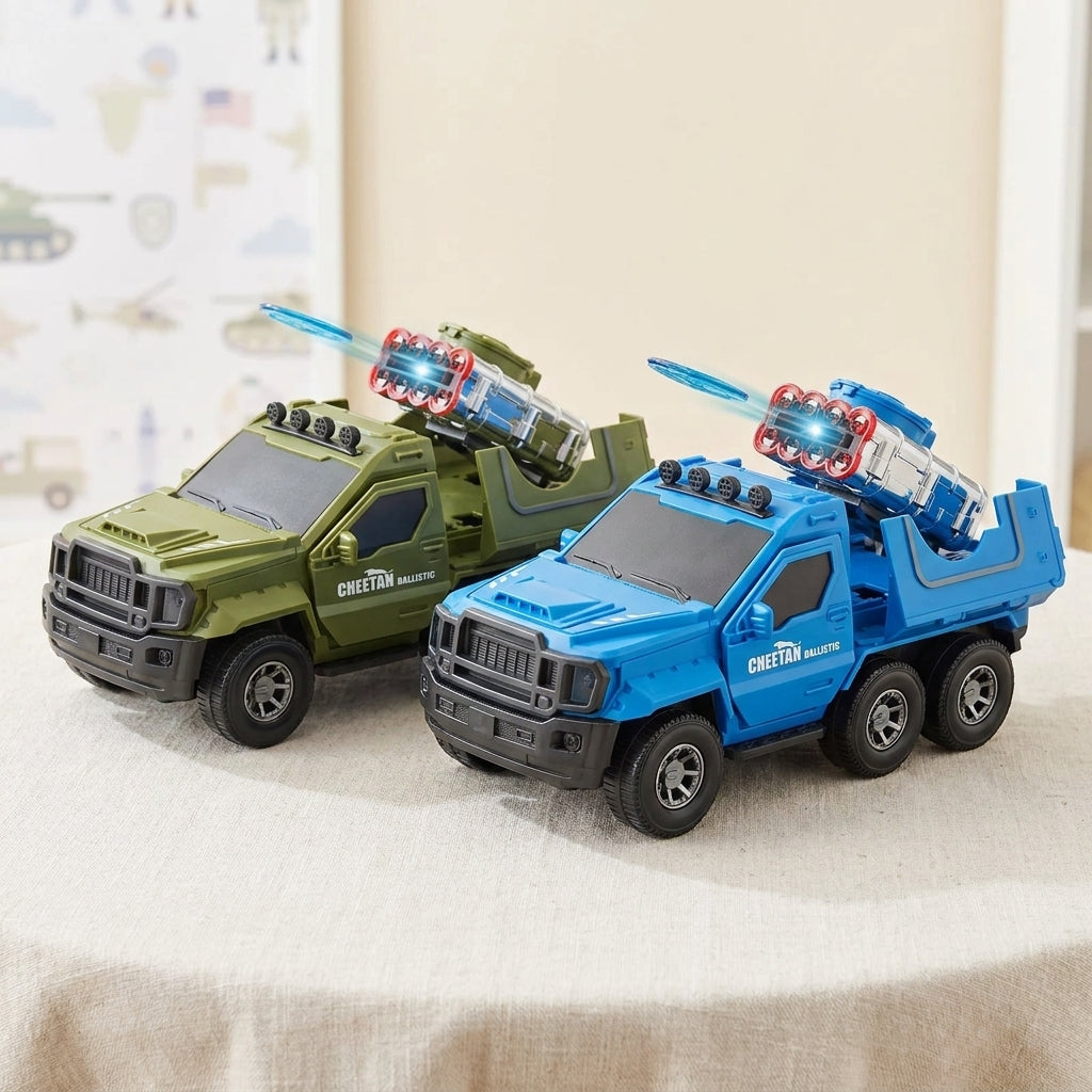 Military Toy Truck with Lights, Music, and Action Play