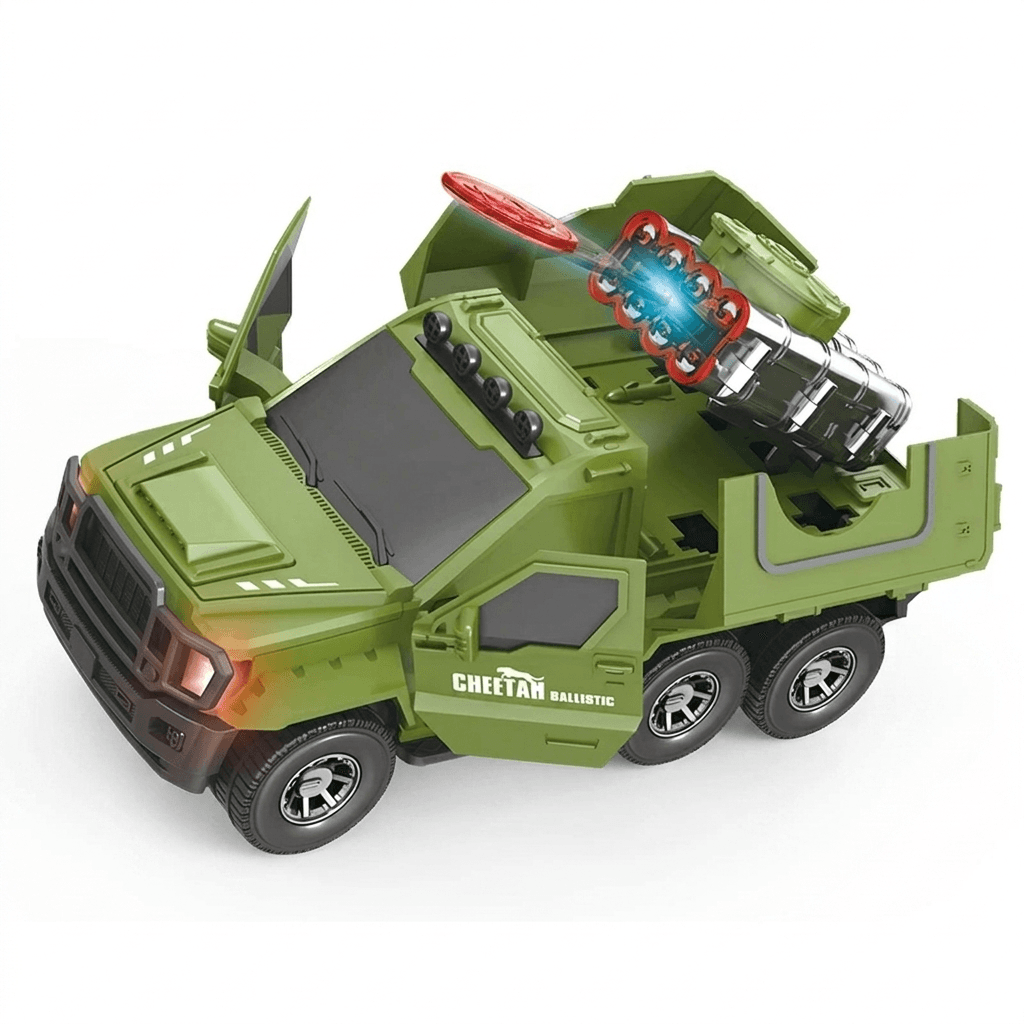 Military Toy Truck with Lights, Music, and Action Play - main product image