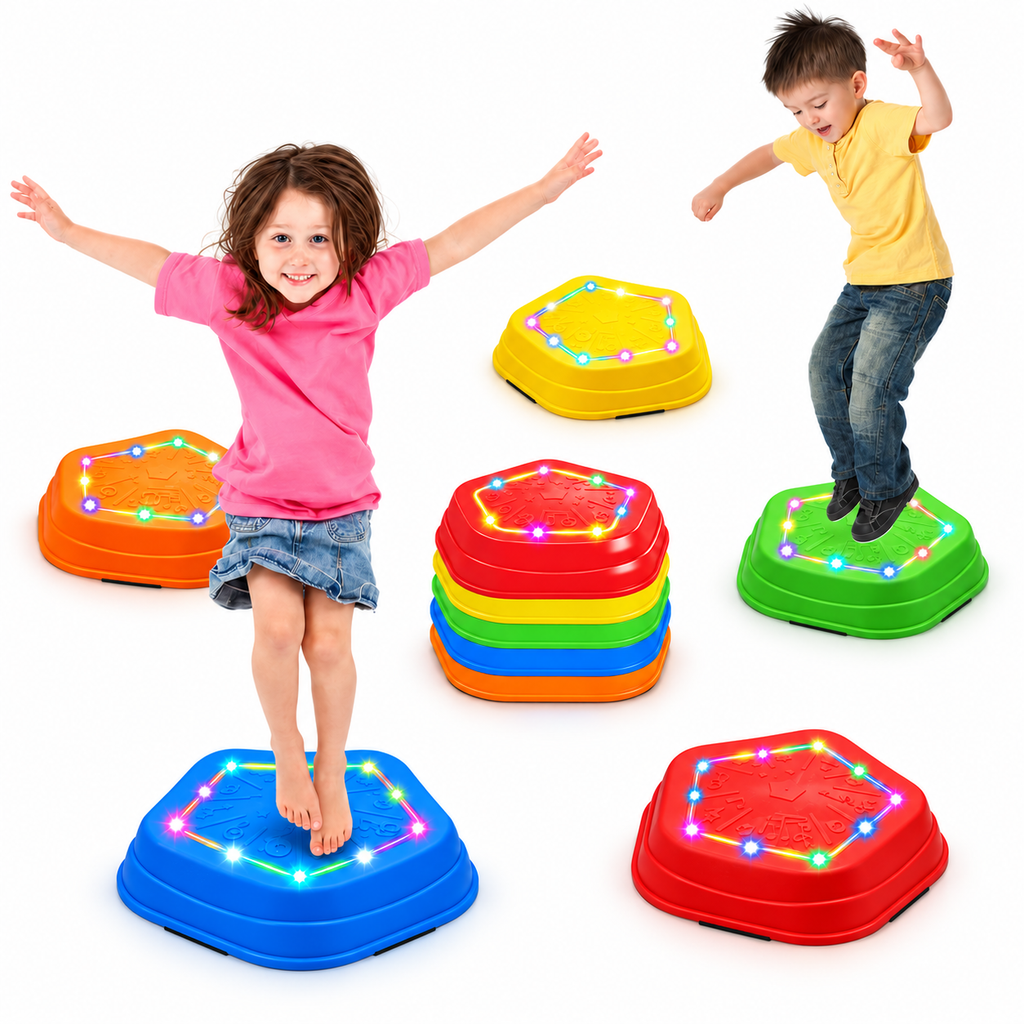 Light-Up Musical Stepping Stones for Kids