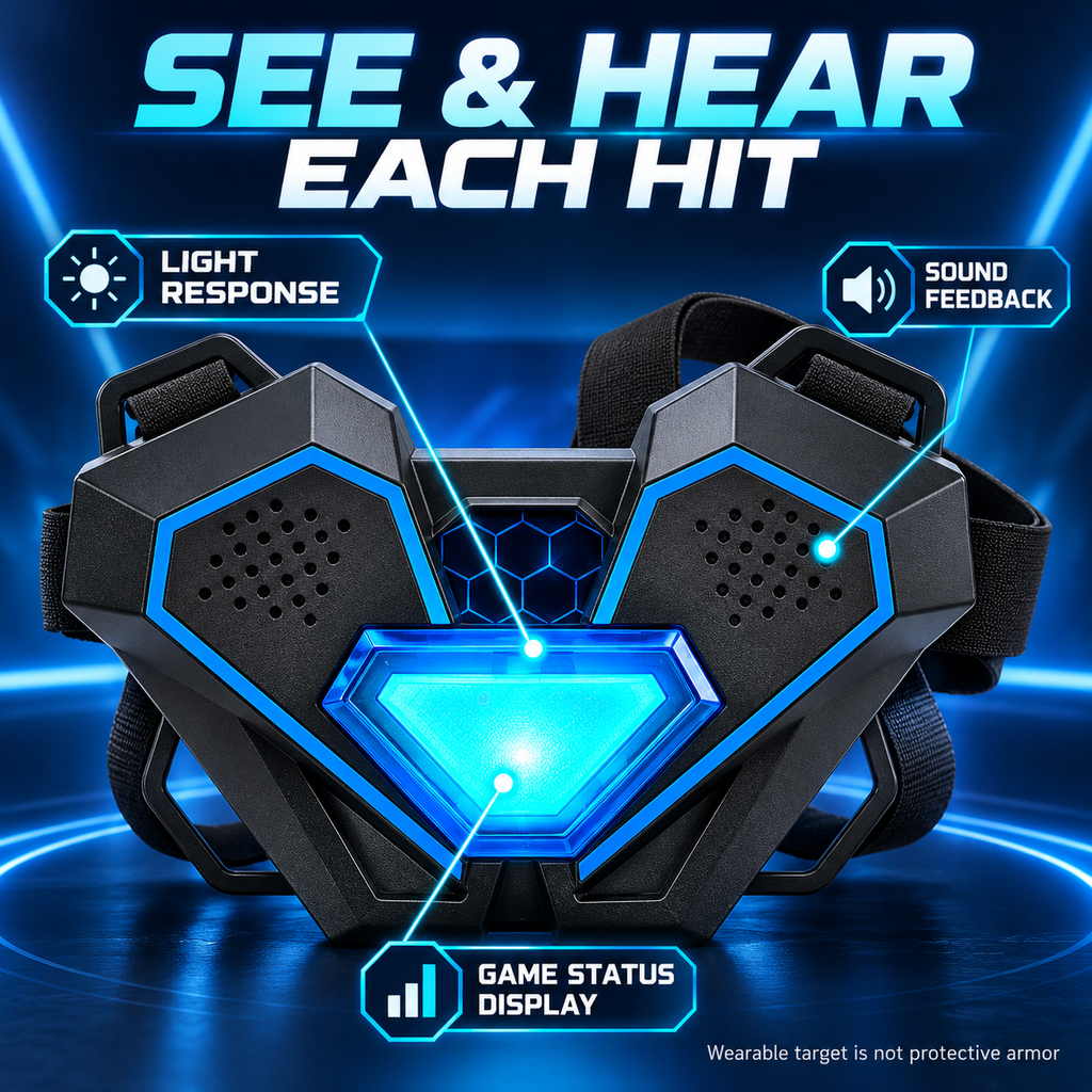 2-Player Infrared Laser Tag Set with 2 Blasters & 2 Wearable Targets