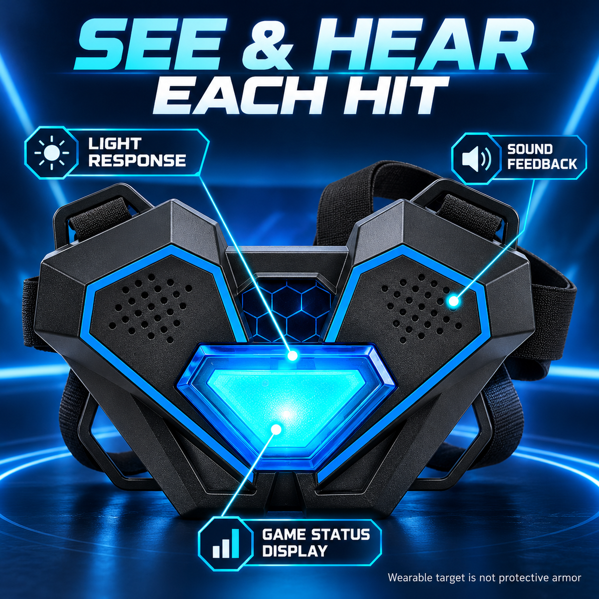 2-Player Infrared Laser Tag Set with 2 Blasters & 2 Wearable Targets