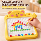 Bear Magnetic Drawing Board for Kids | Colorful Bead Art Toy