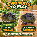 Dinosaur Race Track Set with Motorized Dinosaur Car