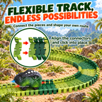 Dinosaur Track Toy Set with Flexible Tracks