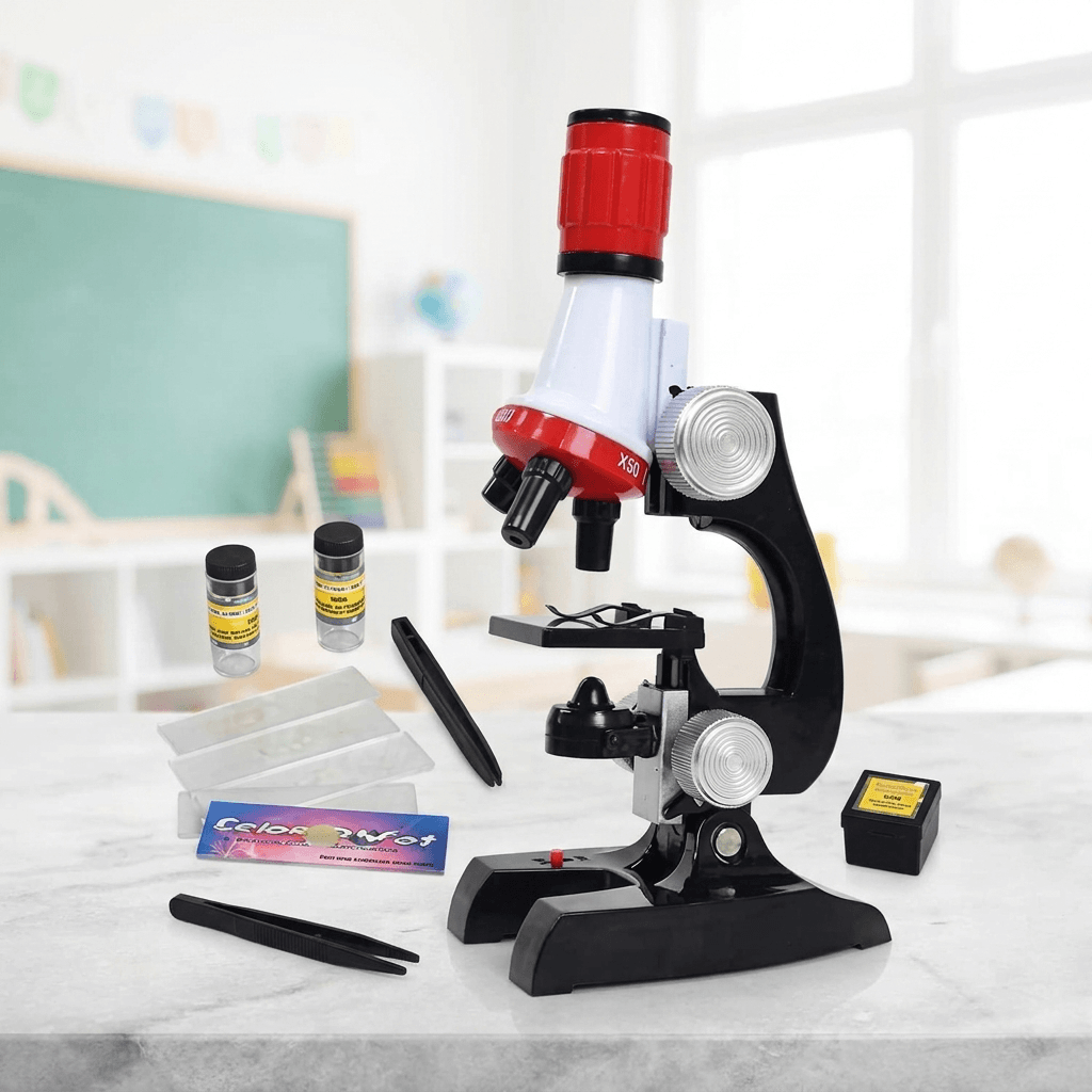Educational Microscope Kit for Kids, Curiosity and First Science Fun - main product image