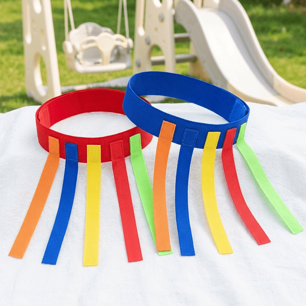 Colorful Belt Game for Running, Chasing and Group Play