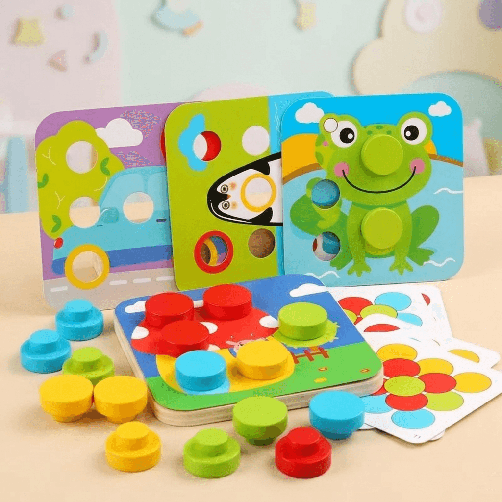 Wooden Matching Game for Shape, Color and Focus Practice - main product image