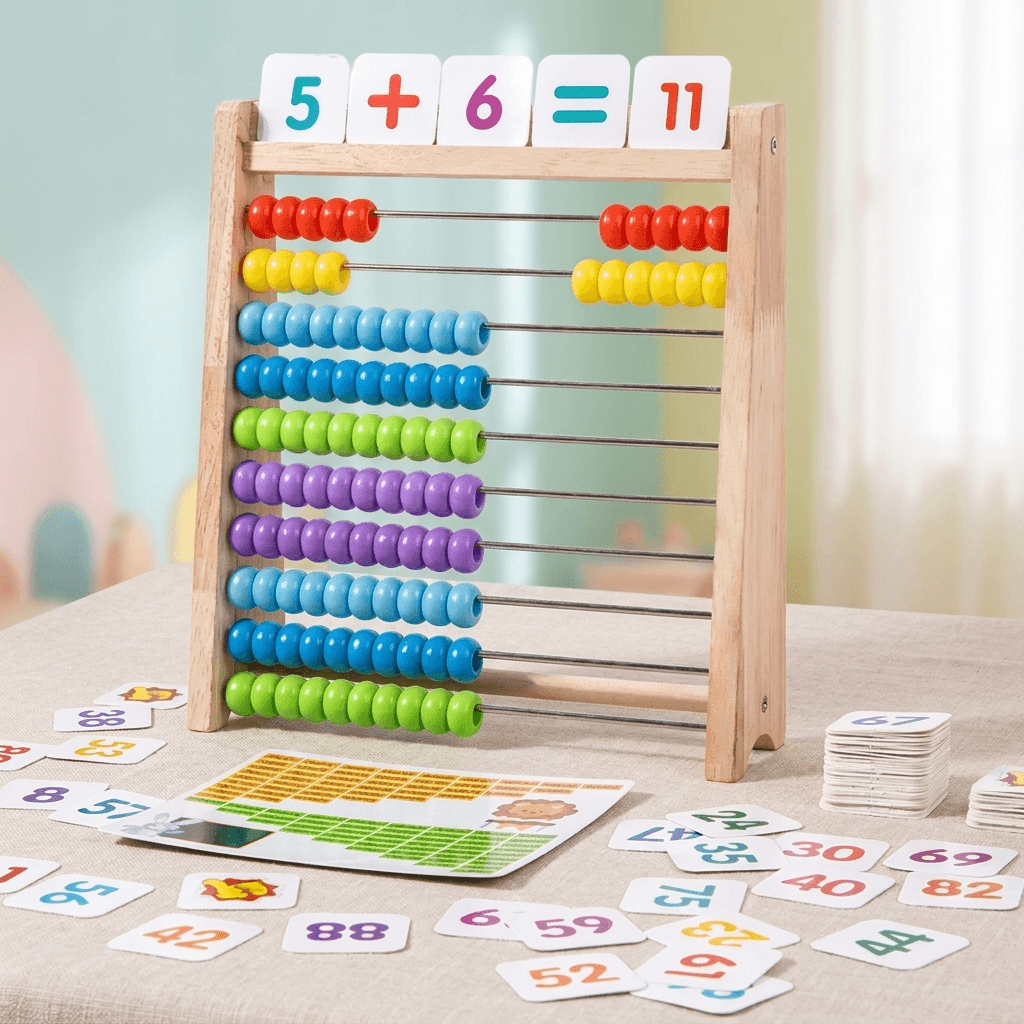 Wooden Abacus Toy for Early Math Learning - main product image