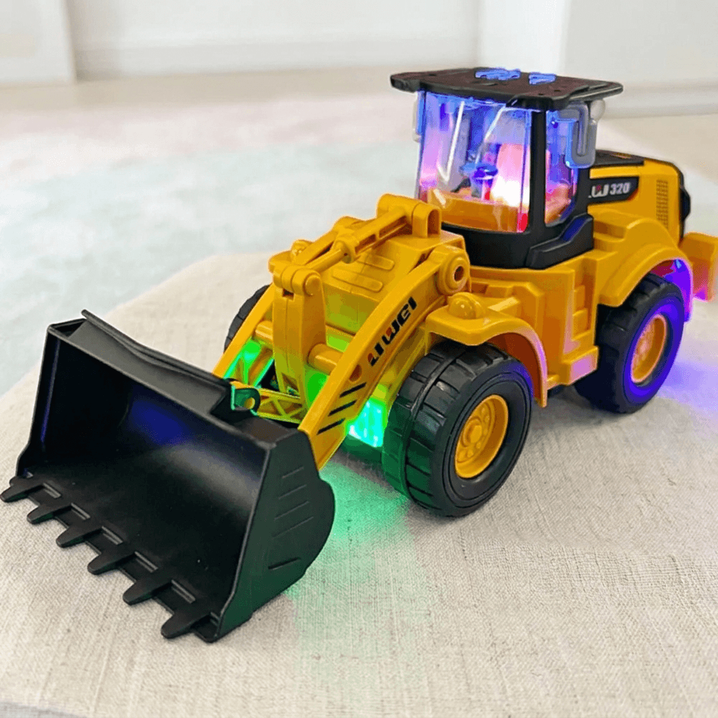 Light-Up Excavator Toy with Music and Moving Scoop