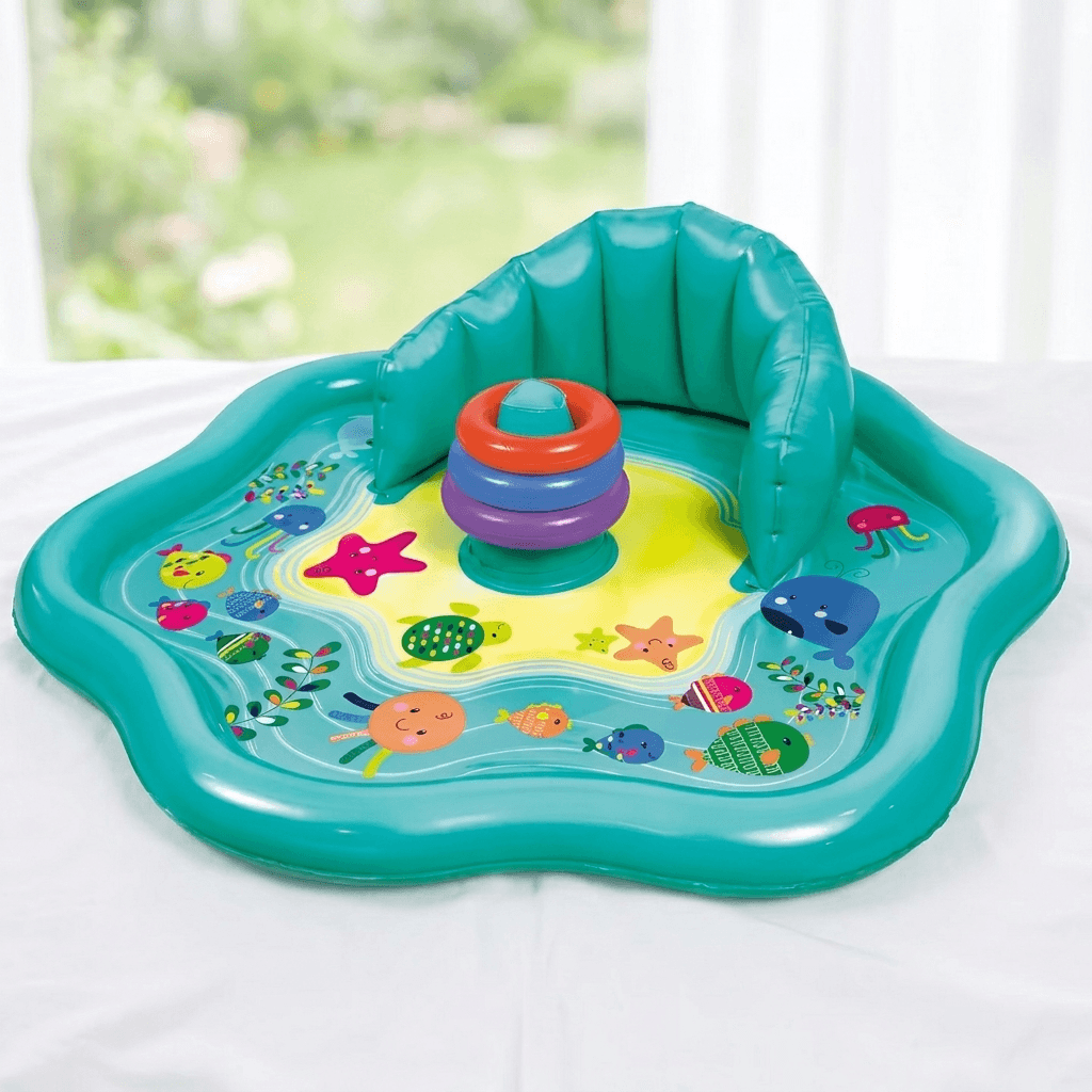 Inflatable Baby Play Mat with Sunshade for Summer Water Fun - main product image