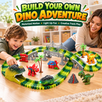 Dinosaur Track Playset with Motorized Light-Up Car