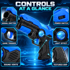 2-Player Infrared Laser Tag Set with 2 Blasters & 2 Wearable Targets