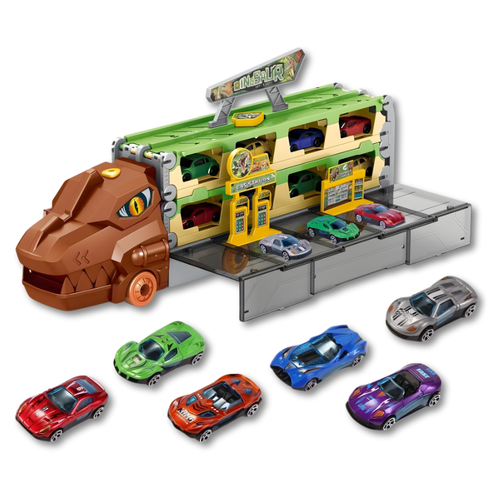 2-in-1 Car Carrier and Race Track Truck