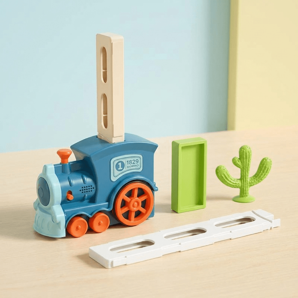 Colorful Domino Builder Train for Creative Little Engineers - main product image