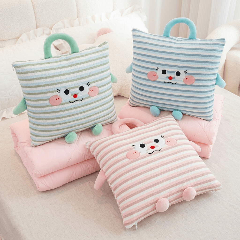2-in-1 Cushion Blanket for Kids’ Travel and Snuggle Time