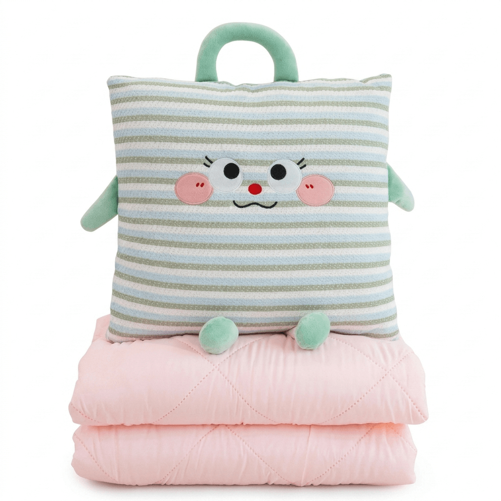 2-in-1 Cushion Blanket for Kids’ Travel and Snuggle Time