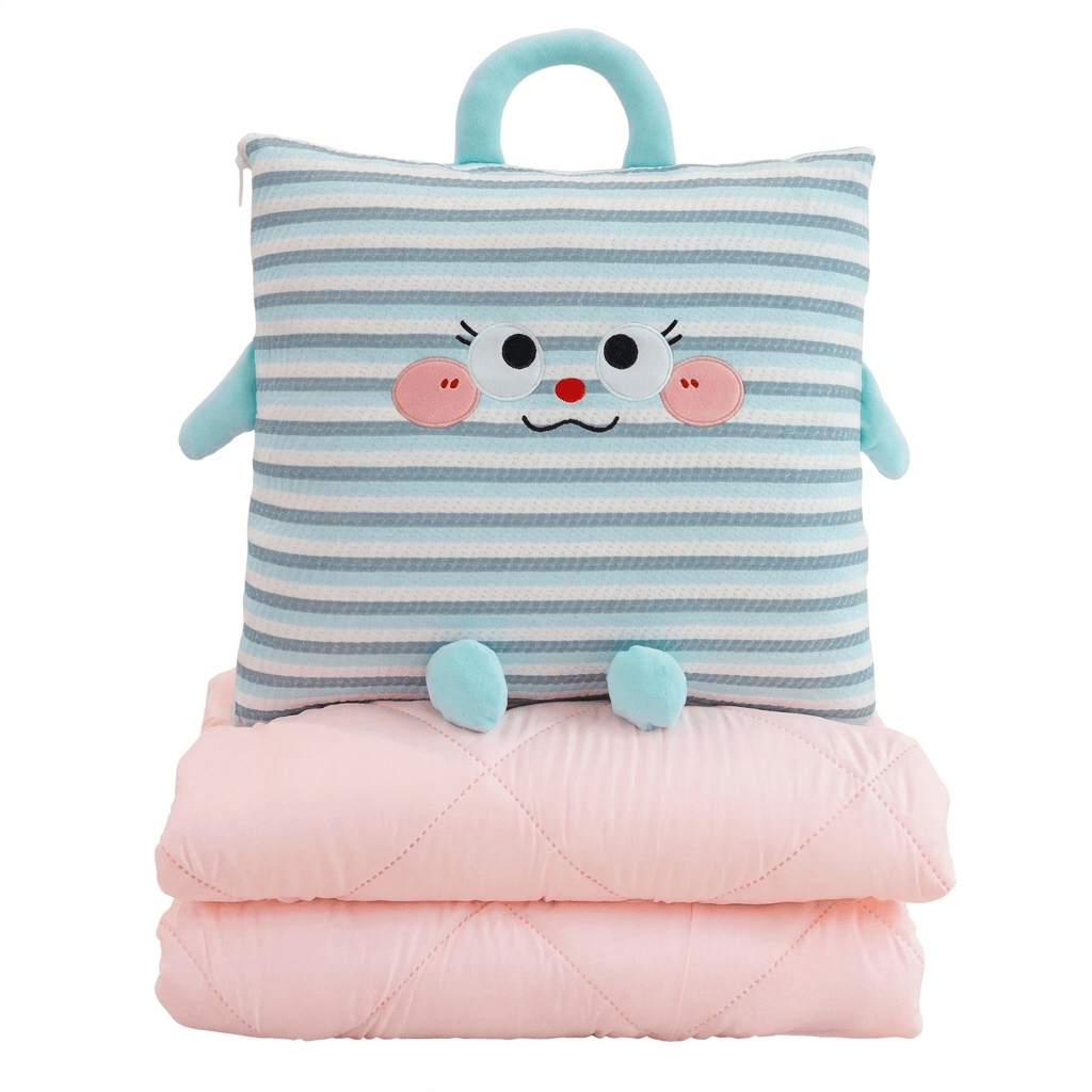 2-in-1 Cushion Blanket for Kids’ Travel and Snuggle Time