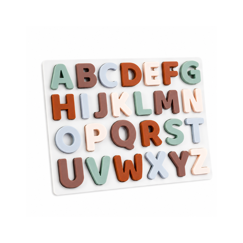 Silicone Number Puzzle Board for Early Counting and Shape Play