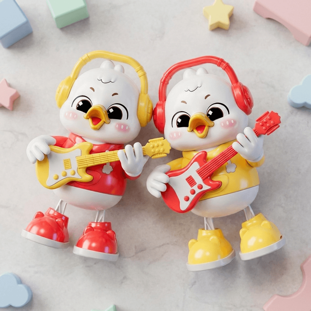 Dancing Guitar Duck Toy with Lights, Music and Waddling Fun