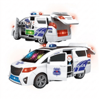 Rotating Ambulance Toy with Sound, Lights and Opening Doors
