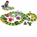 Dinosaur Track Playset with Motorized Light-Up Car