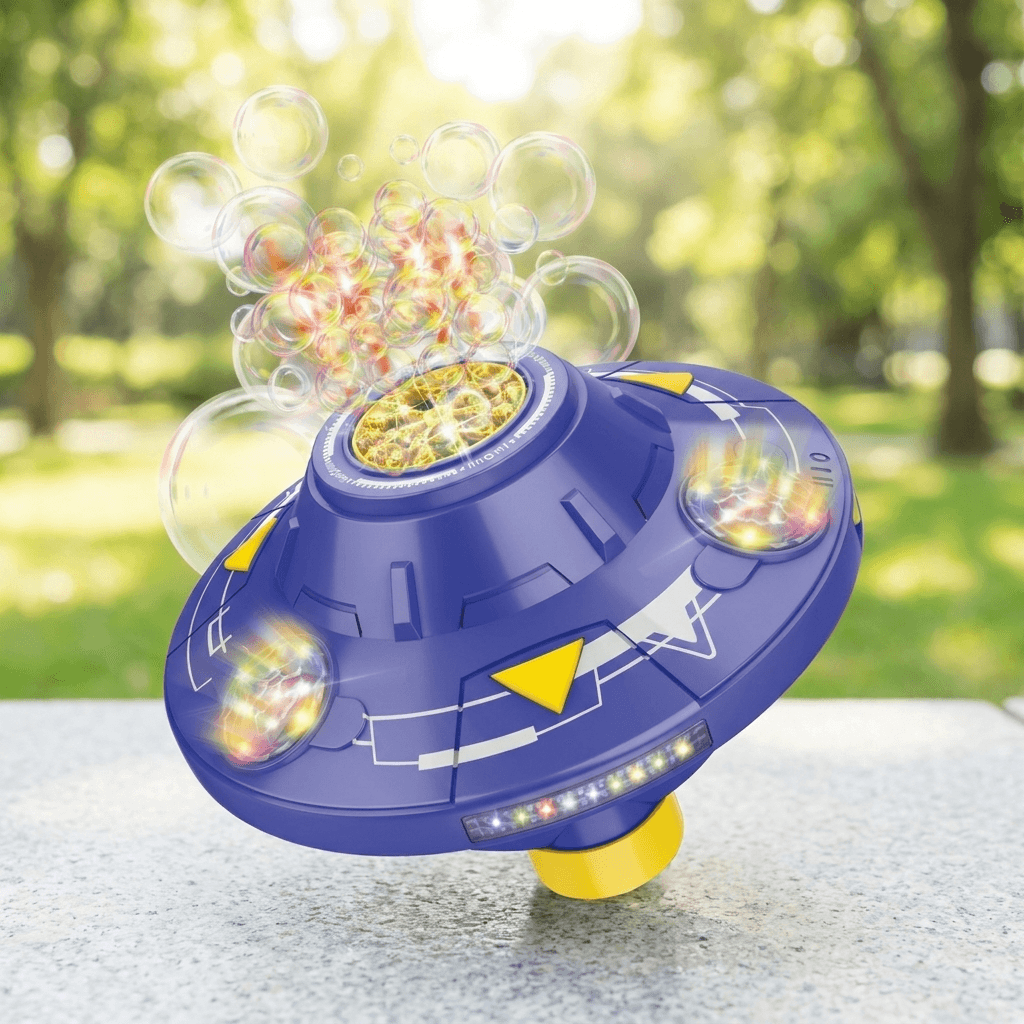 Light-Up UFO Bubble Machine for Colorful Play Adventures