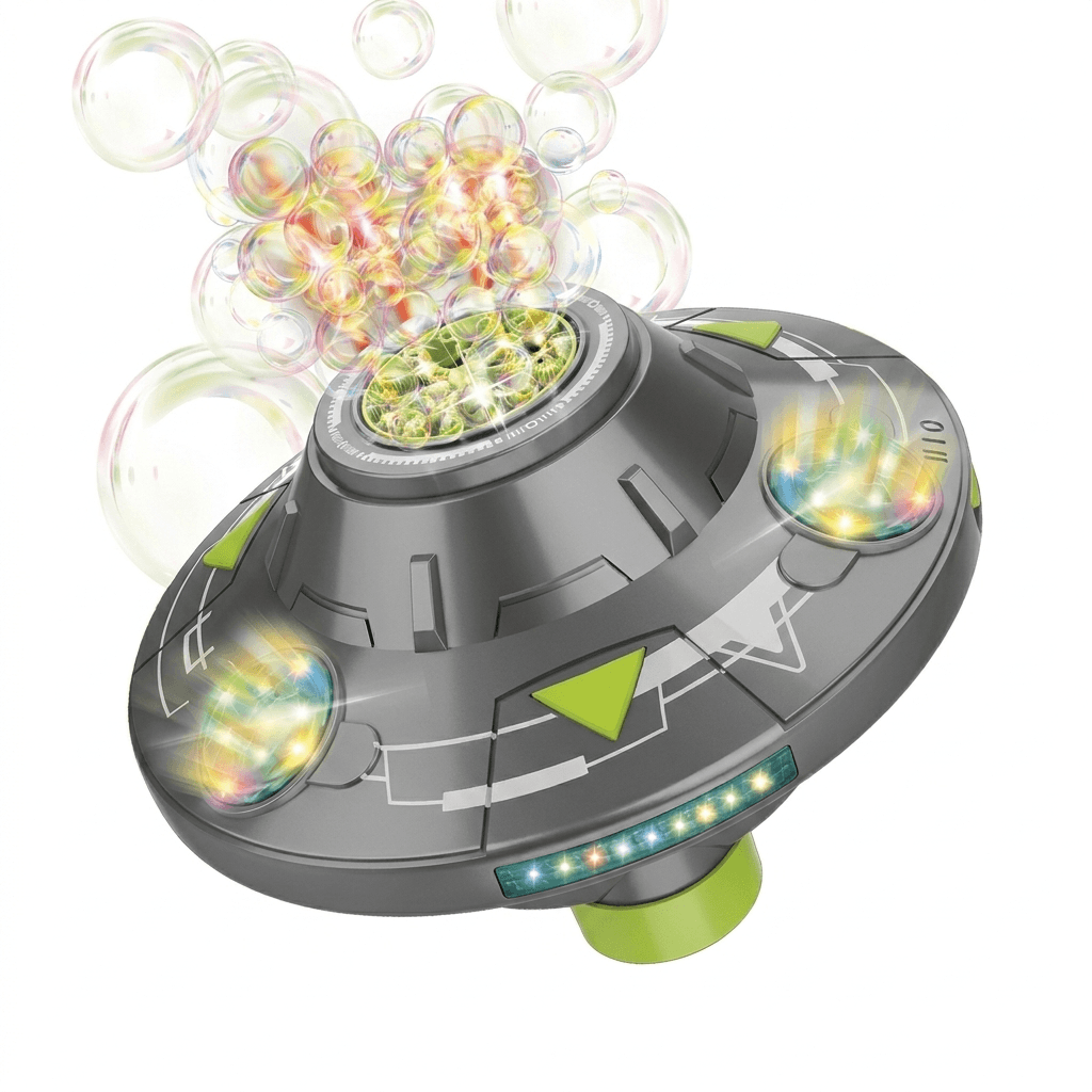 Light-Up UFO Bubble Machine for Colorful Play Adventures - main product image