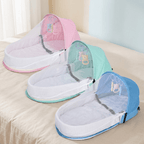 Travel Baby Bassinet with Mosquito Net and Soft Support
