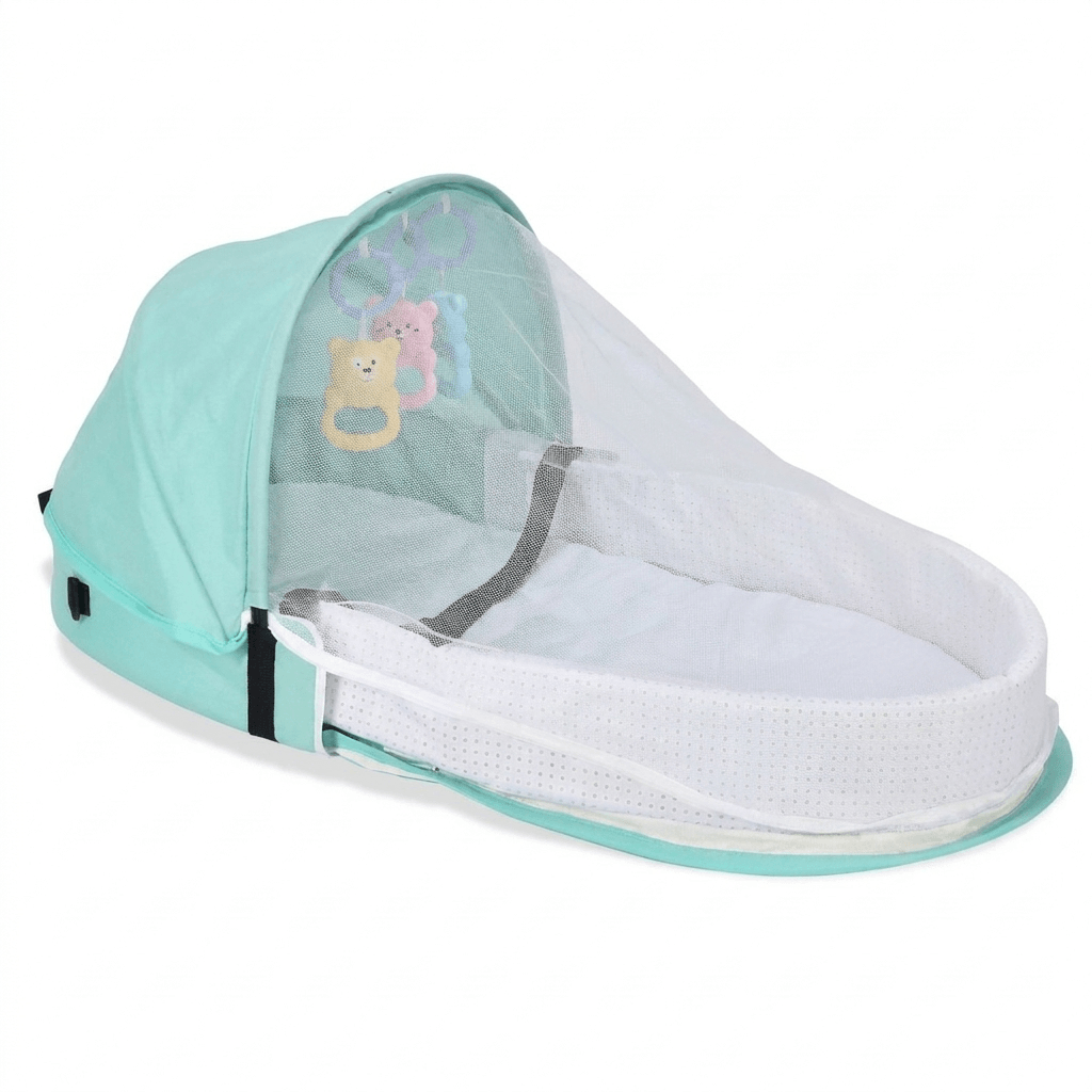 Travel Baby Bassinet with Mosquito Net and Soft Support