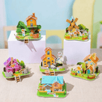 3D Paper House Puzzle for Creative Hands-On Play