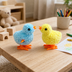 Wind-Up Cartoon Plush Chicken for Interactive Play