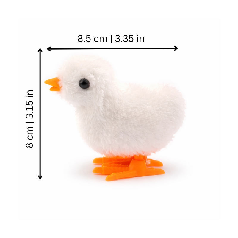 Wind-Up Cartoon Plush Chicken for Interactive Play